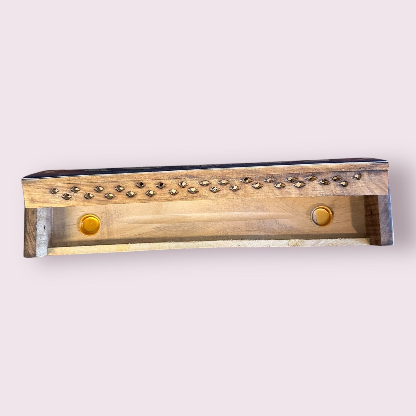 Wooden Incense Burner Box - Celestial Phases