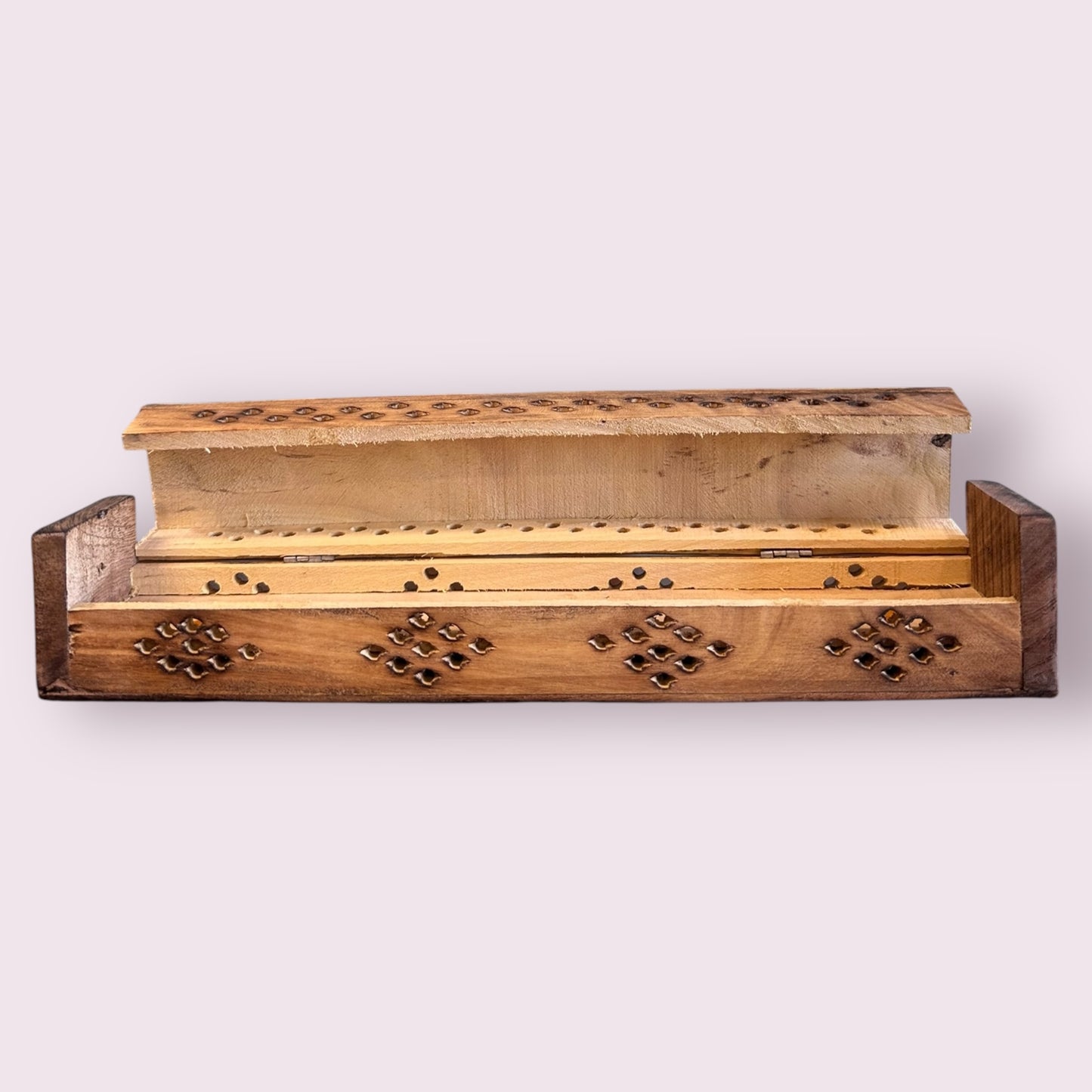 Wooden Incense Burner Box - Celestial Phases
