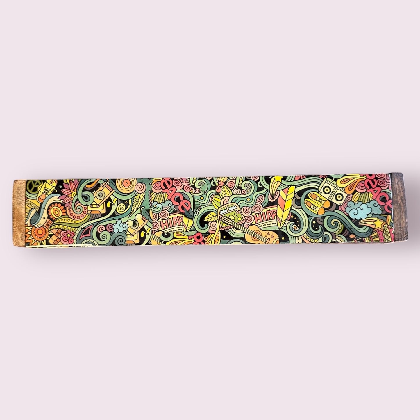 Wooden Incense Burner Box - Love Art