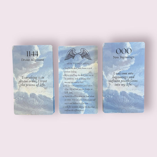 Angel Numbers Affirmations Card Deck