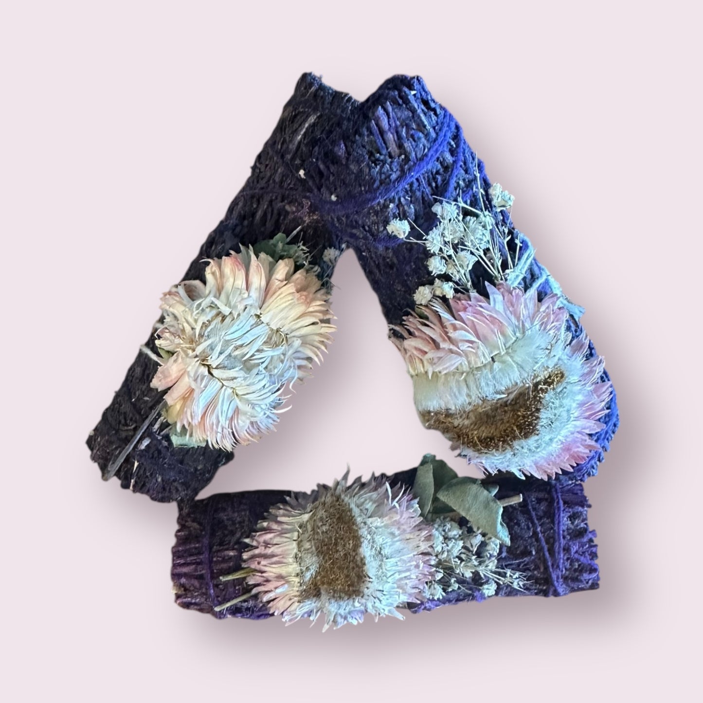 'Enchanted Forest' Floral Lavender Sage Smudge Stick (4 in.)