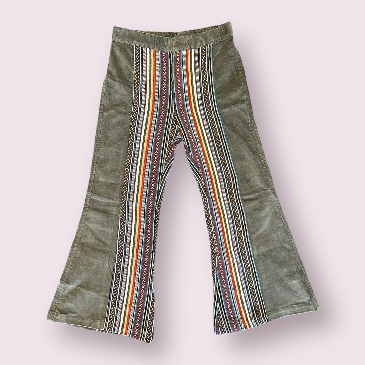 Corduroy and Gheri Bell Bottom Pants