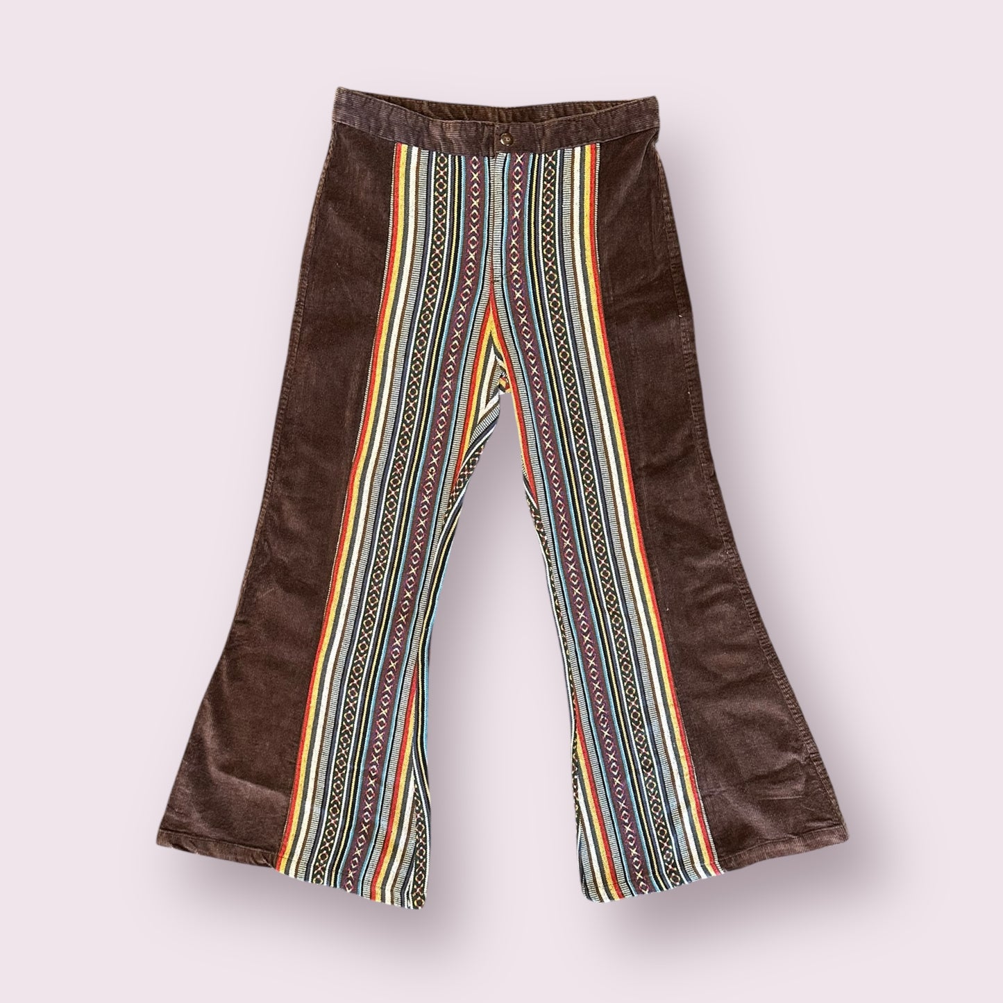 Corduroy and Gheri Bell Bottom Pants