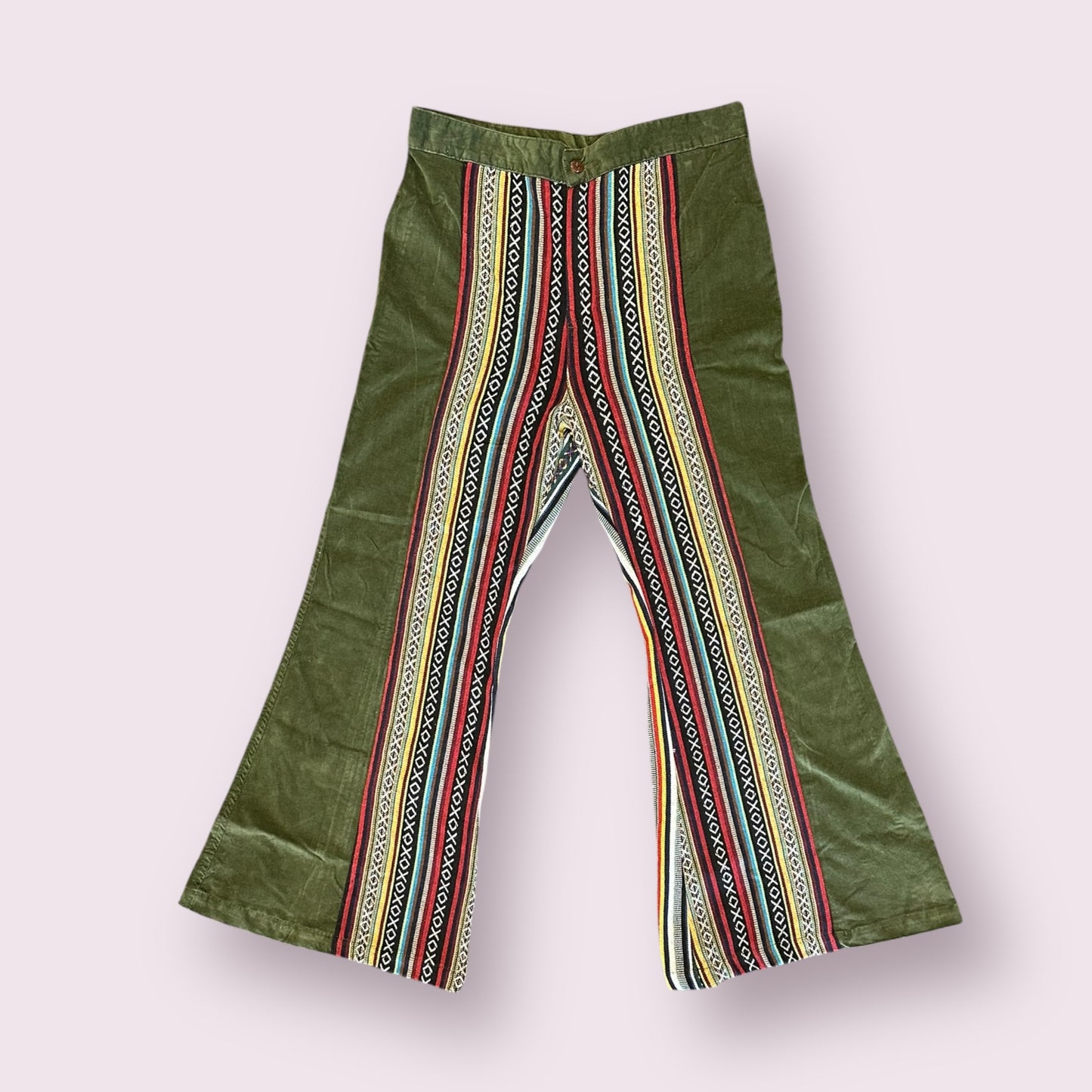 Corduroy and Gheri Bell Bottom Pants