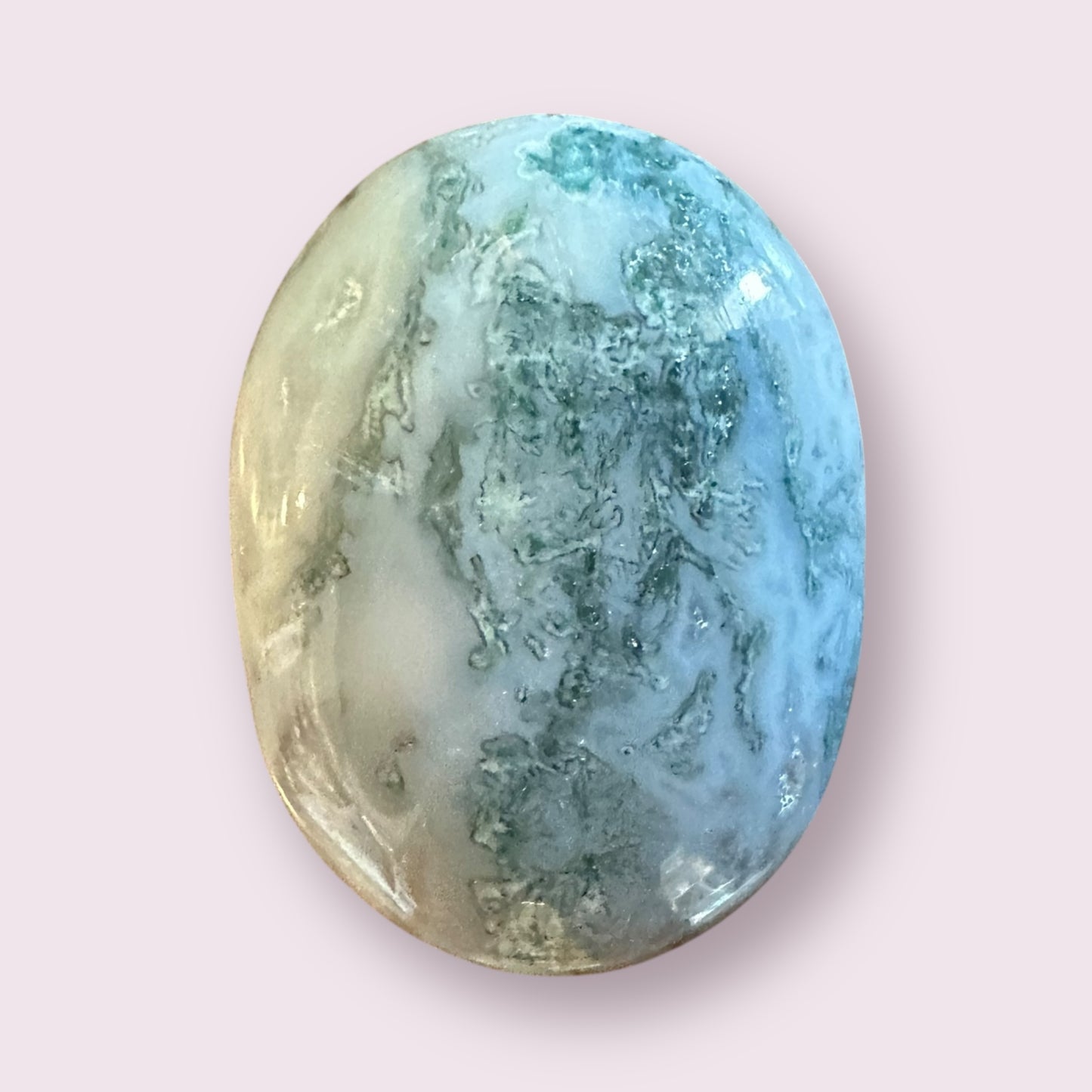 Palm Stone - Moss Agate | Moss Agate Gemstone