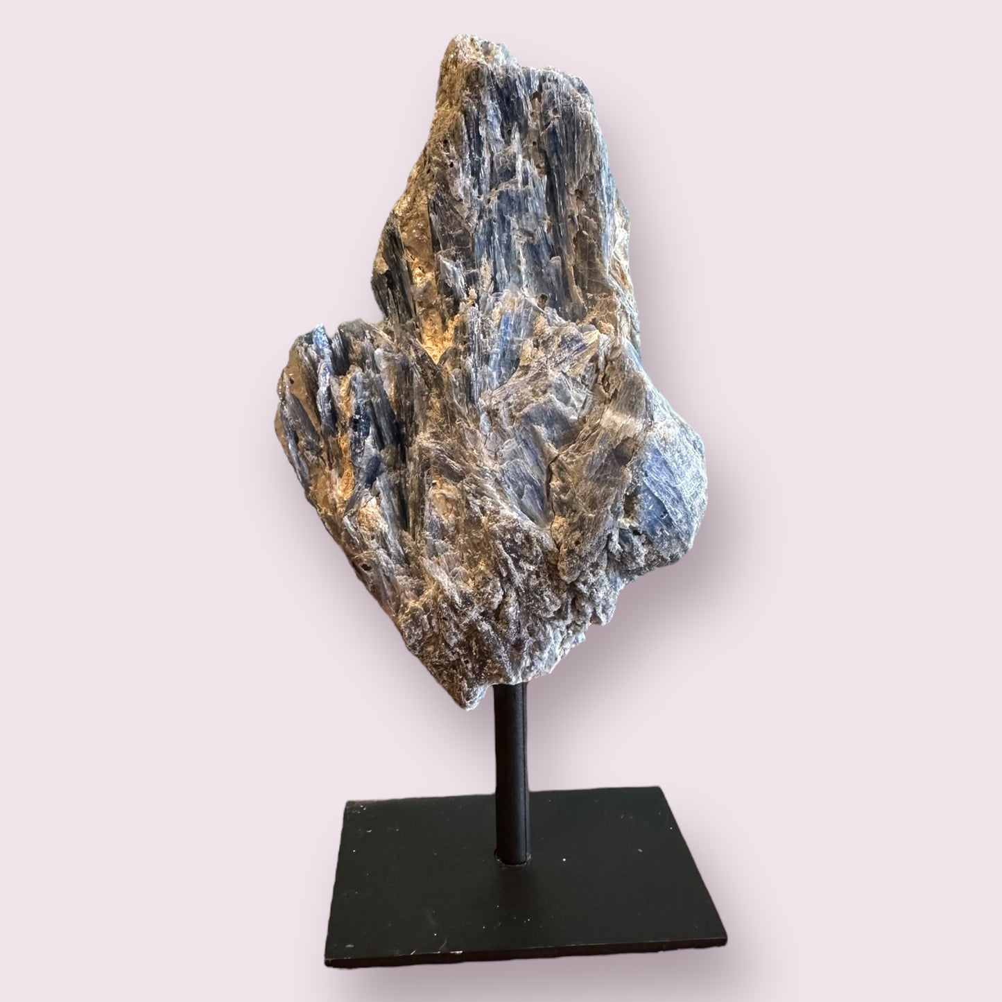 Blue Kyanite on Metal Base