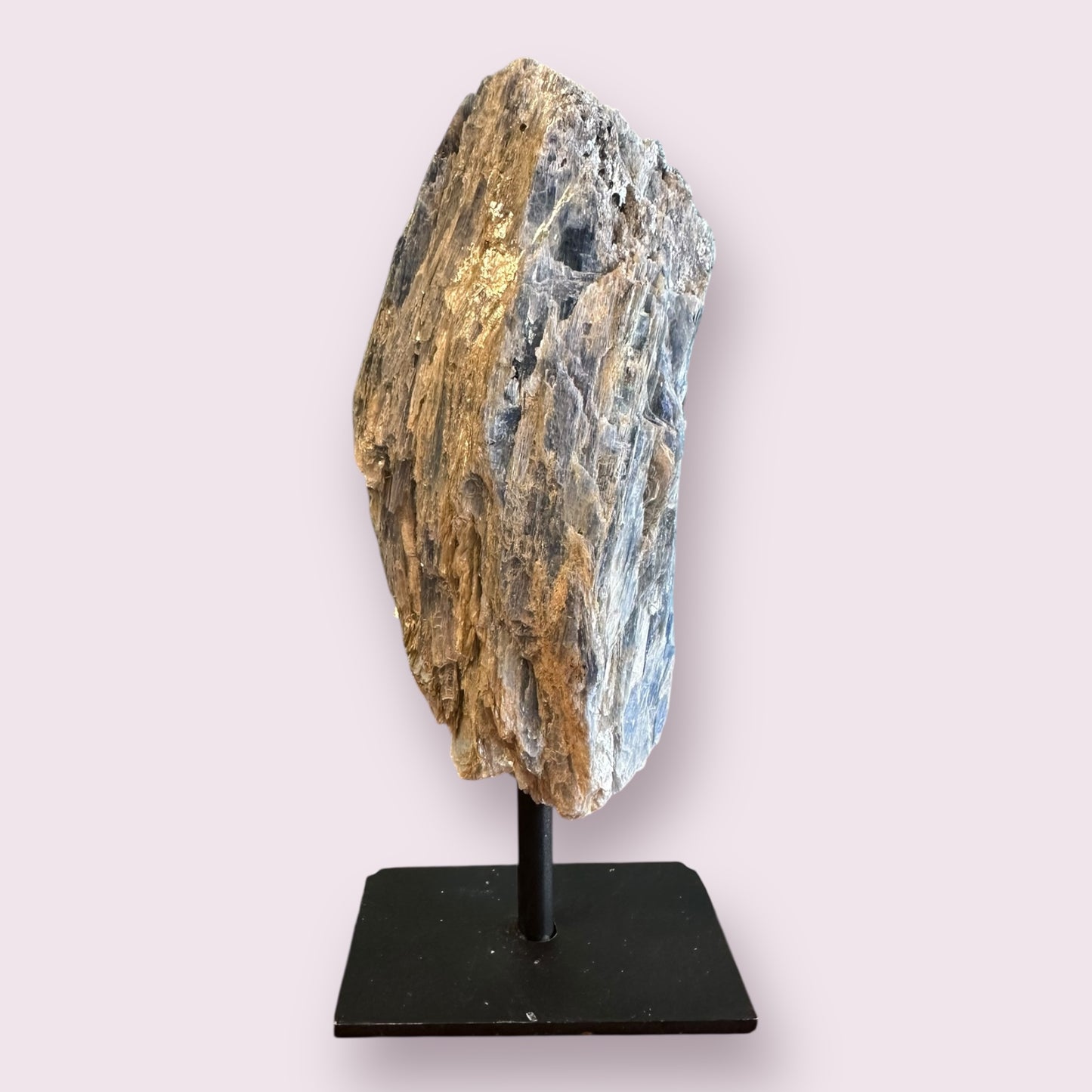 Blue Kyanite on Metal Base