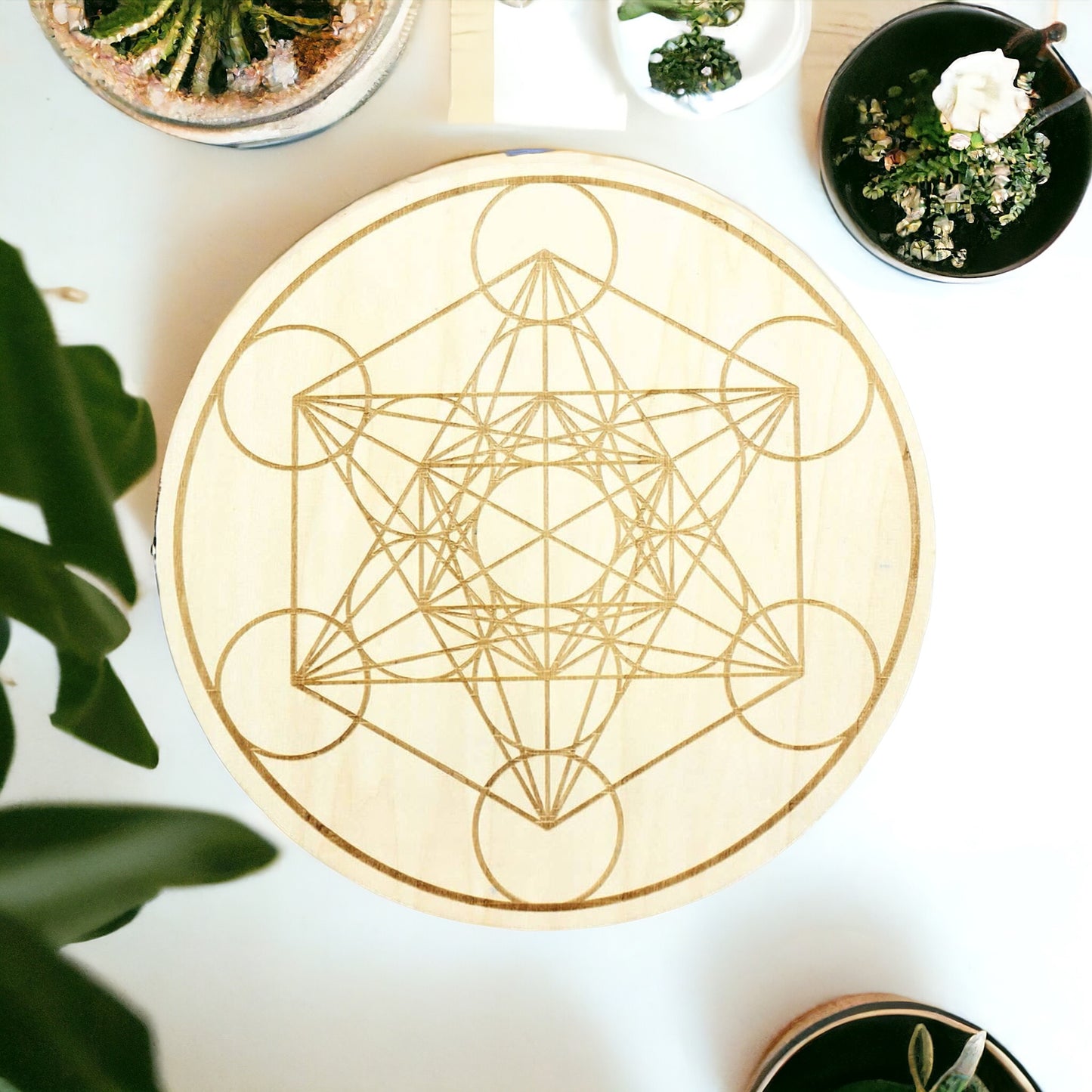 Wood Crystal Grid - Metatron (Each)