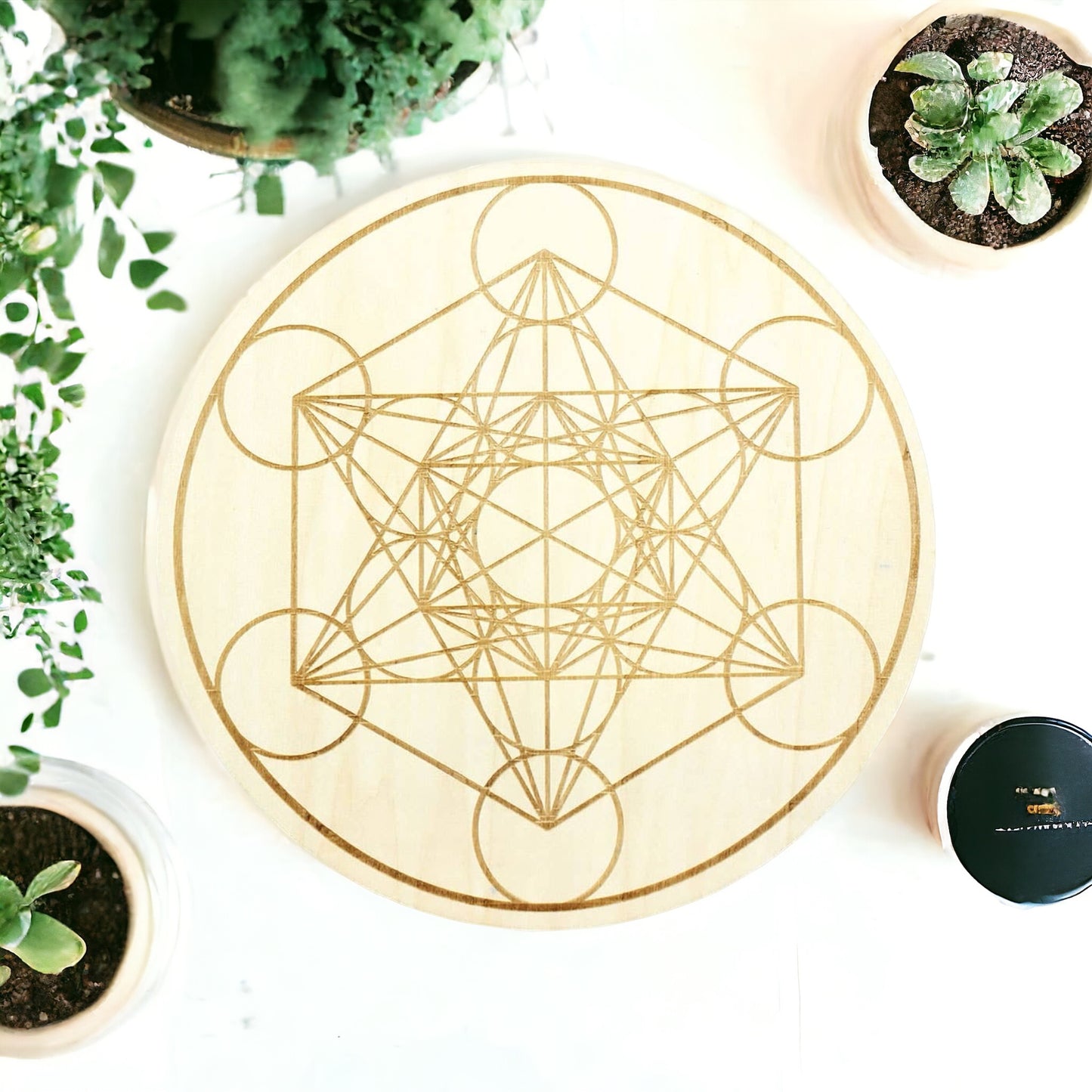 Wood Crystal Grid - Metatron (Each)