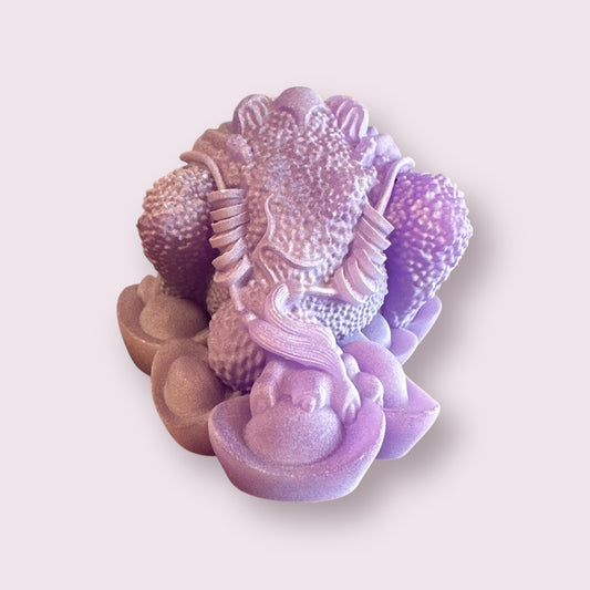 Frosted Acrylic Feng Shui Figurine Money Toad Purple