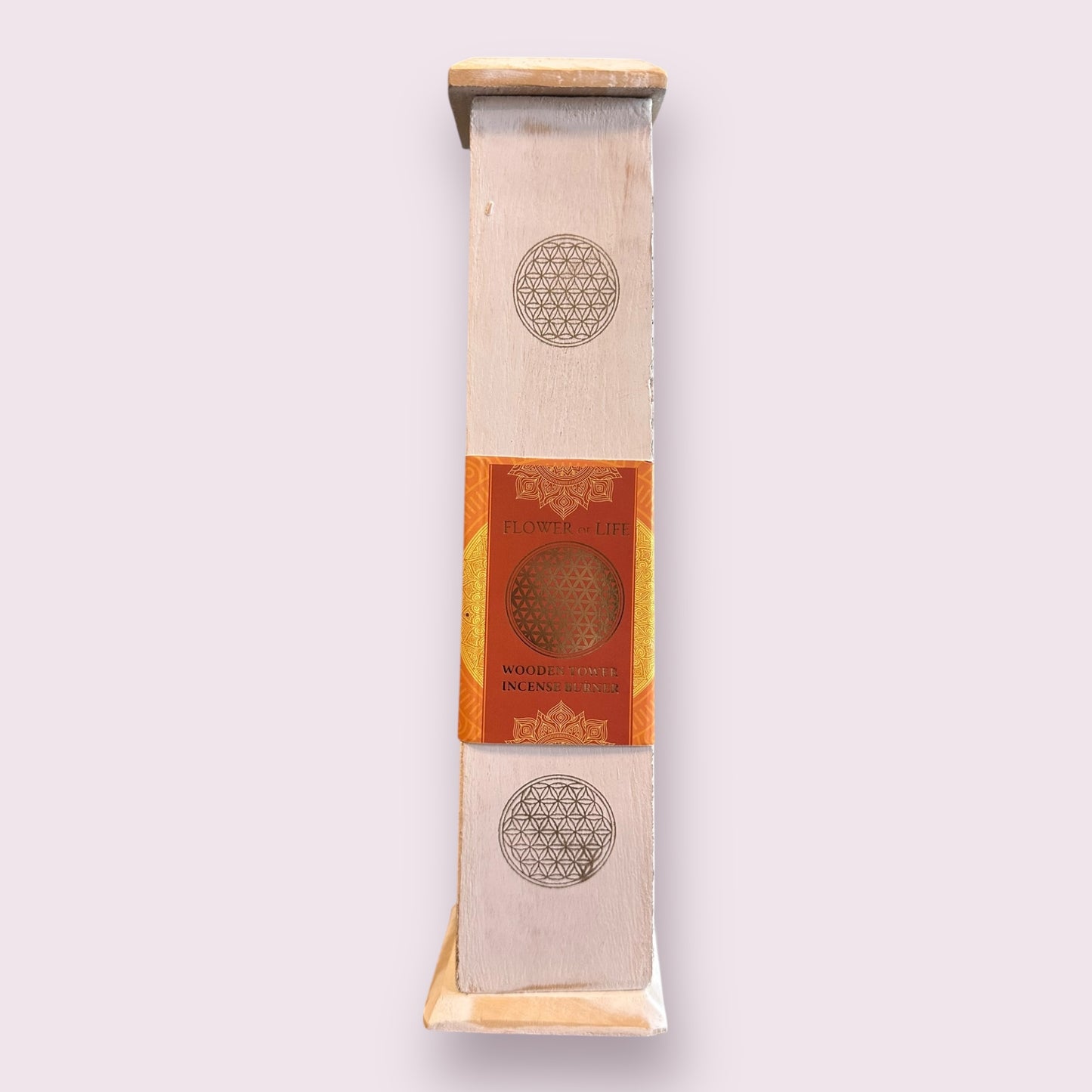 White Flower of Life Tower Incense Burner
