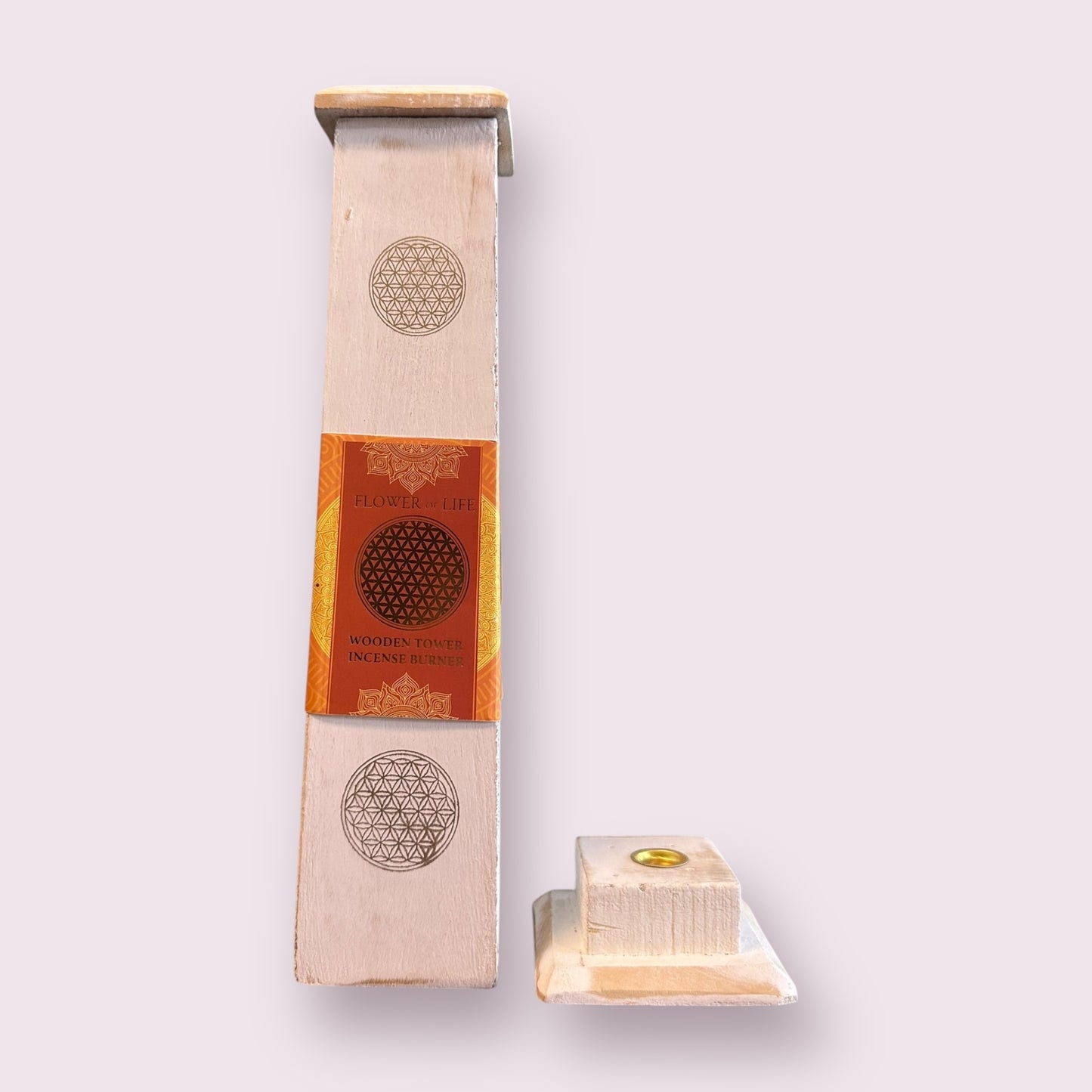 White Flower of Life Tower Incense Burner