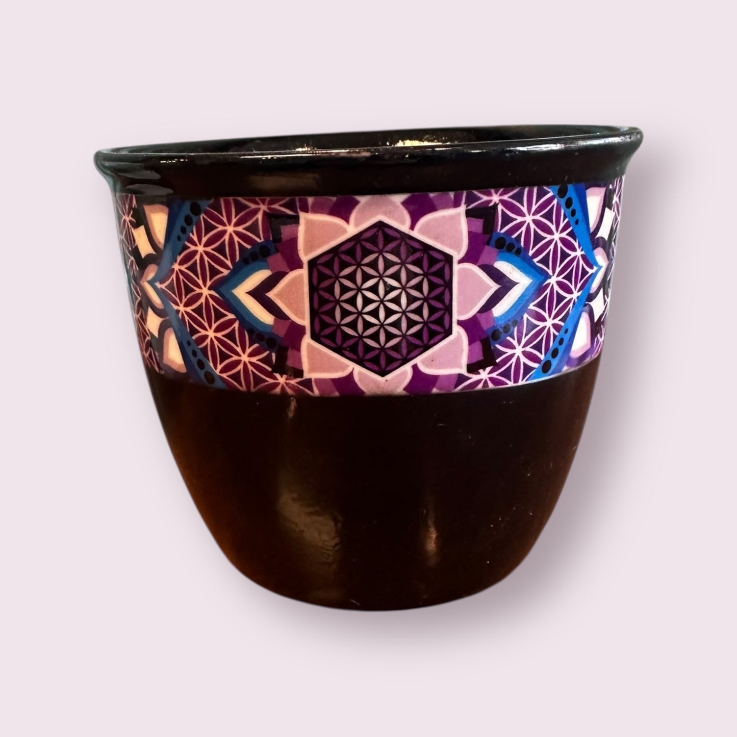 Flower of Life Ceramic Smudge Pot