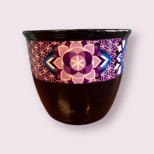 Flower of Life Ceramic Smudge Pot