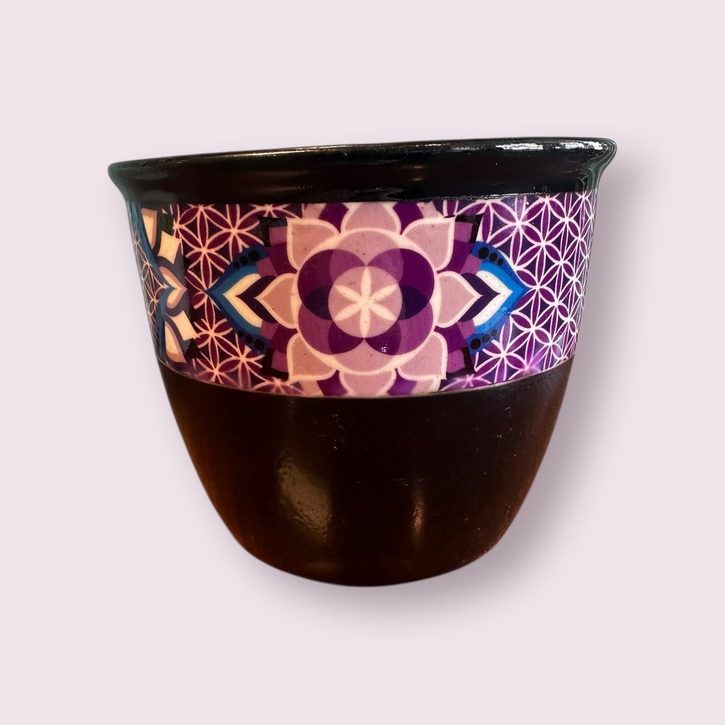 Flower of Life Ceramic Smudge Pot