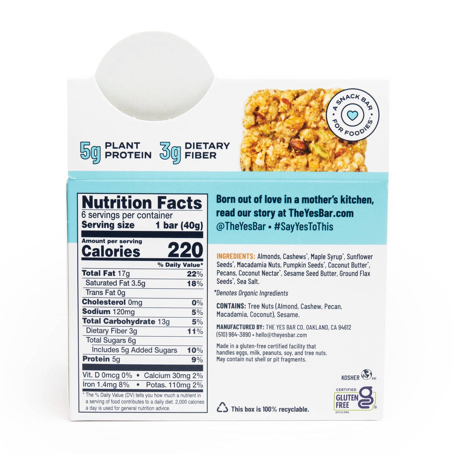 Salted Maple Pecan - Gourmet Plant-Based Snack Bar