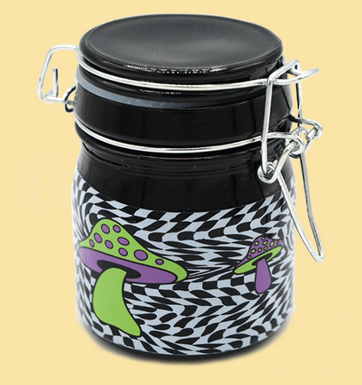 Trippy Mushroom Medium Stash Jar