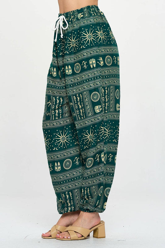 Om Print Pants: Assorted colors