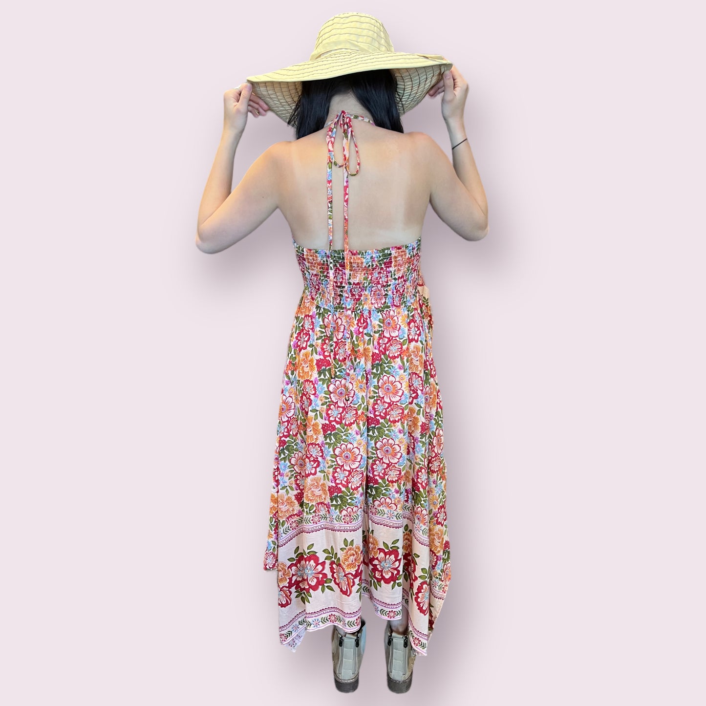 Halter Dress with Hanky Hem