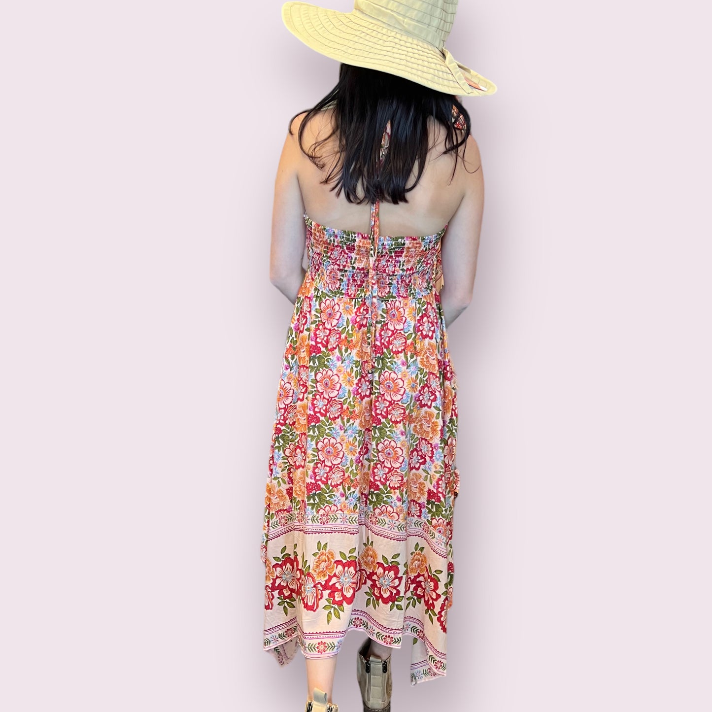 Halter Dress with Hanky Hem