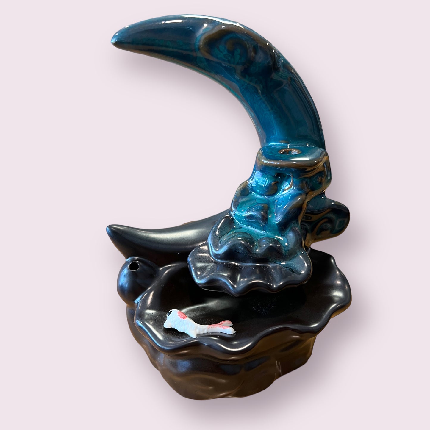 Koi Fish Moon Backflow Incense Burner