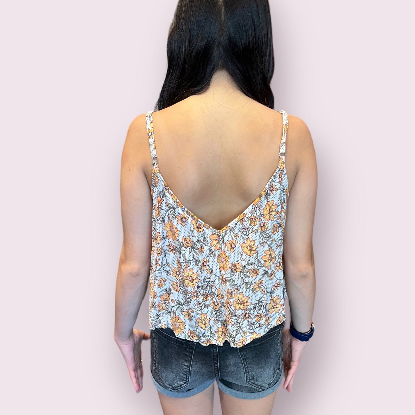 Floral Cropped Swing Tank