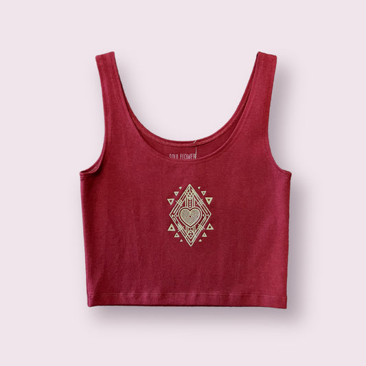 Love Warrior Organic Cropped Tank