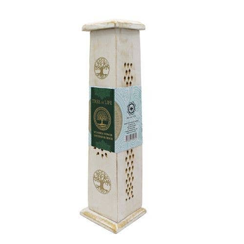 White Tree of Life Tower Incense Burner