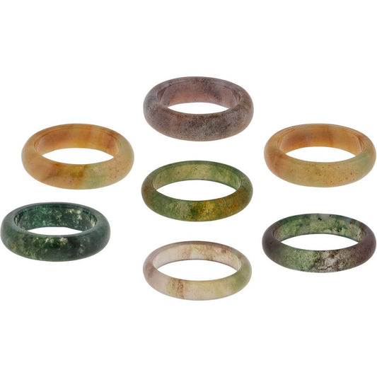 Gemstone Fancy Jasper Rings Asst'd Colors