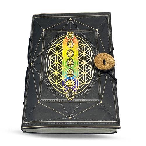 Rainbow Flower Of Life  Journal 15 x 10 cm