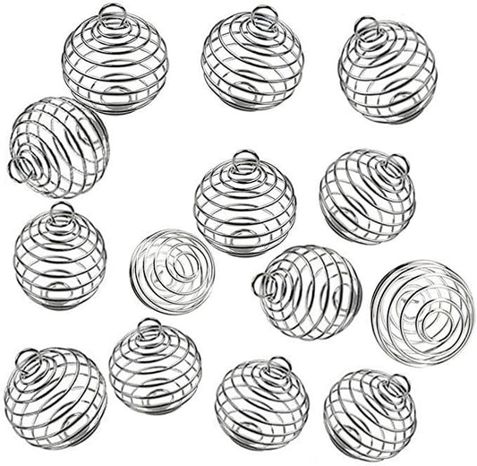 Spiral Crystal Cage Pendants ( small)