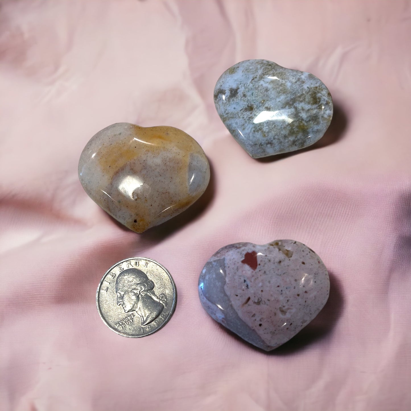 Ocean Jasper Crystal Heart