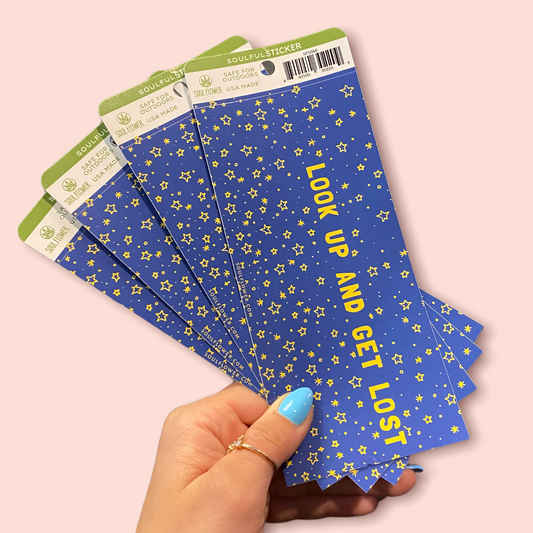 Look Up and Get Lost Mini Bumper Sticker