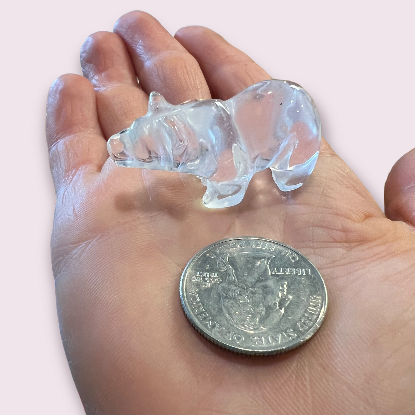 Clear Quartz Bear 35-40mm