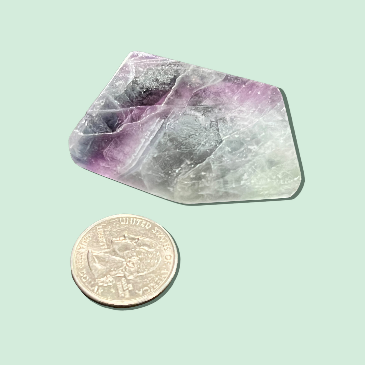 Fluorite Polished Slice Freeform 50-70 mm