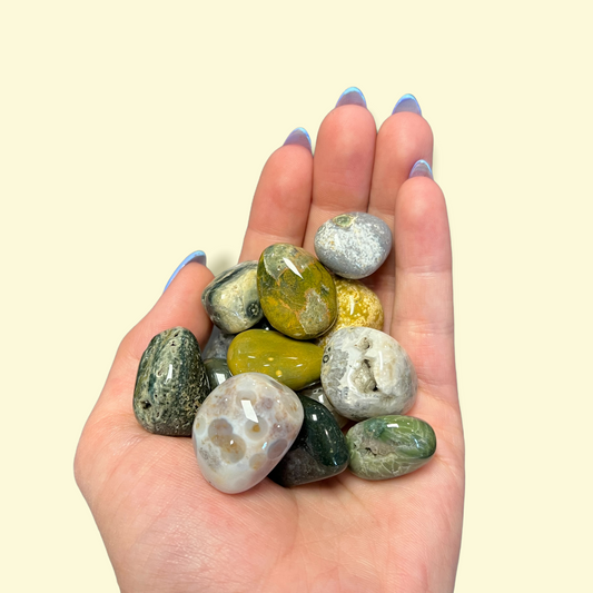 Orbicular Jasper (ocean Jasper) tumbled