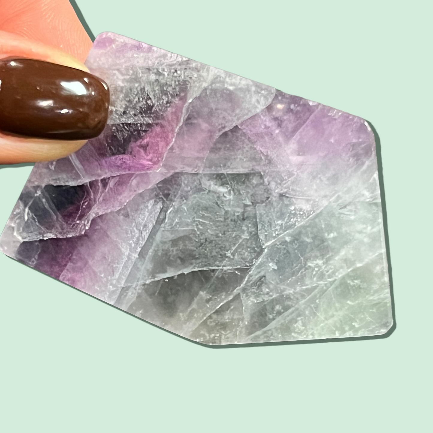 Fluorite Polished Slice Freeform 50-70 mm