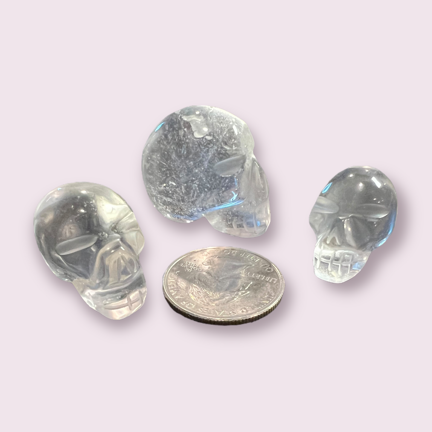 Clear Quartz Mini Skulls | 25-30mm | Brazil | 5 Pack