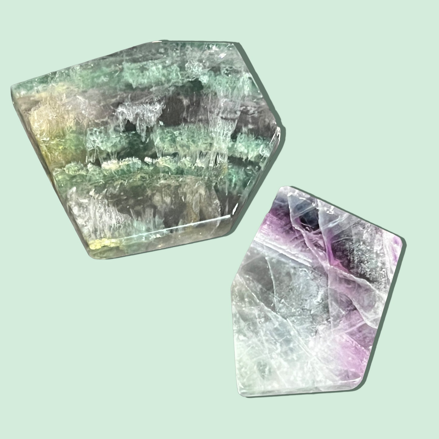 Fluorite Polished Slice Freeform 50-70 mm