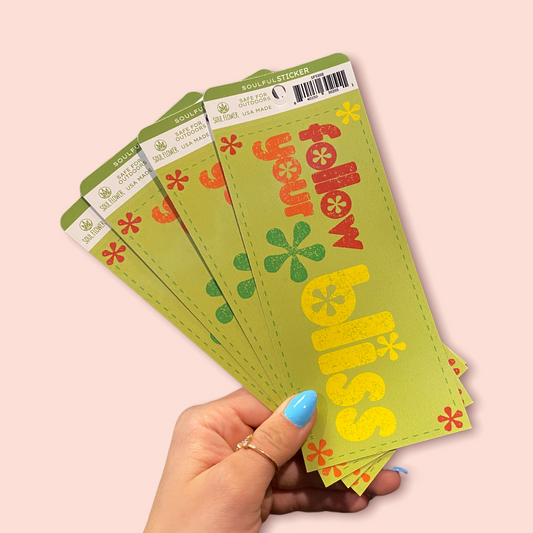 Follow Your Bliss Mini Bumper Sticker