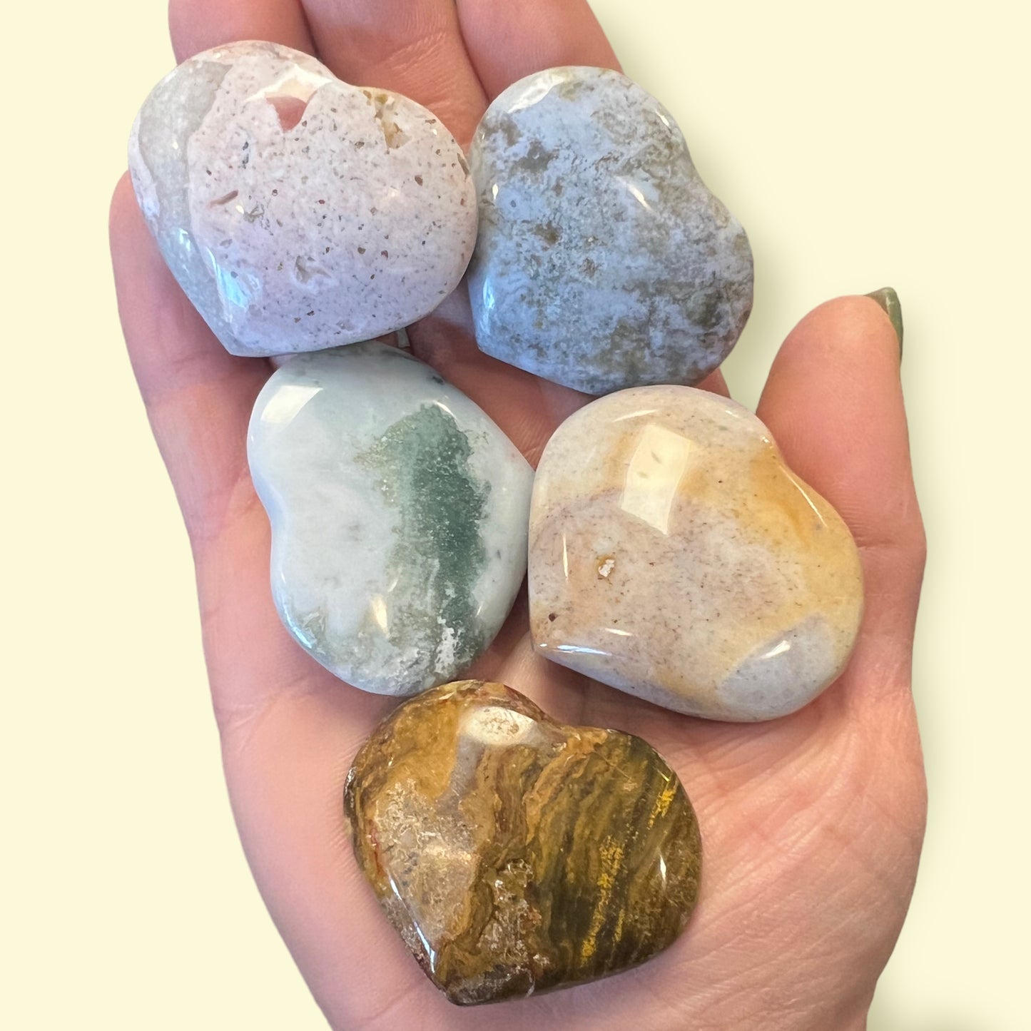 Ocean Jasper Crystal Heart