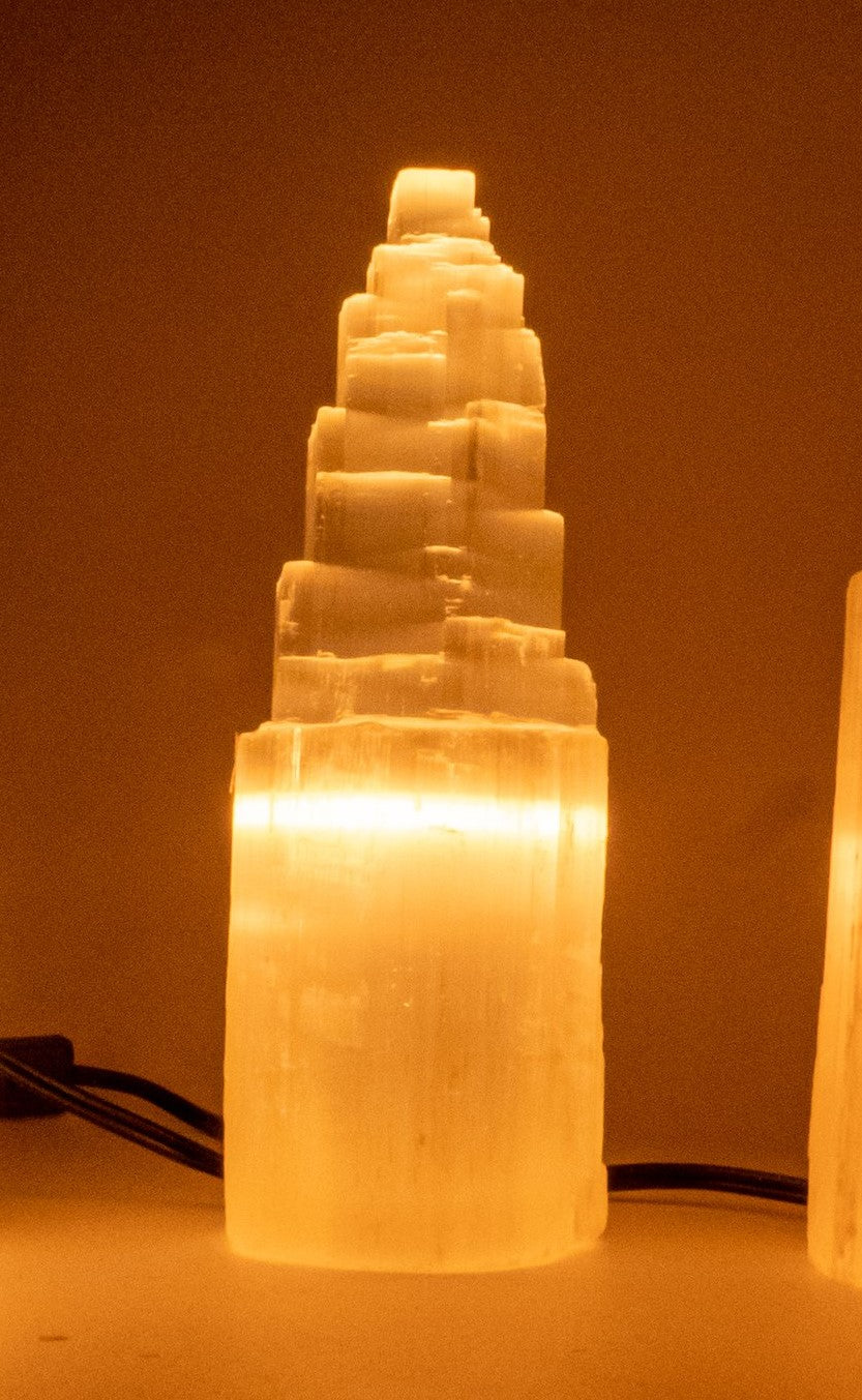 Selenite Lamp 25cm