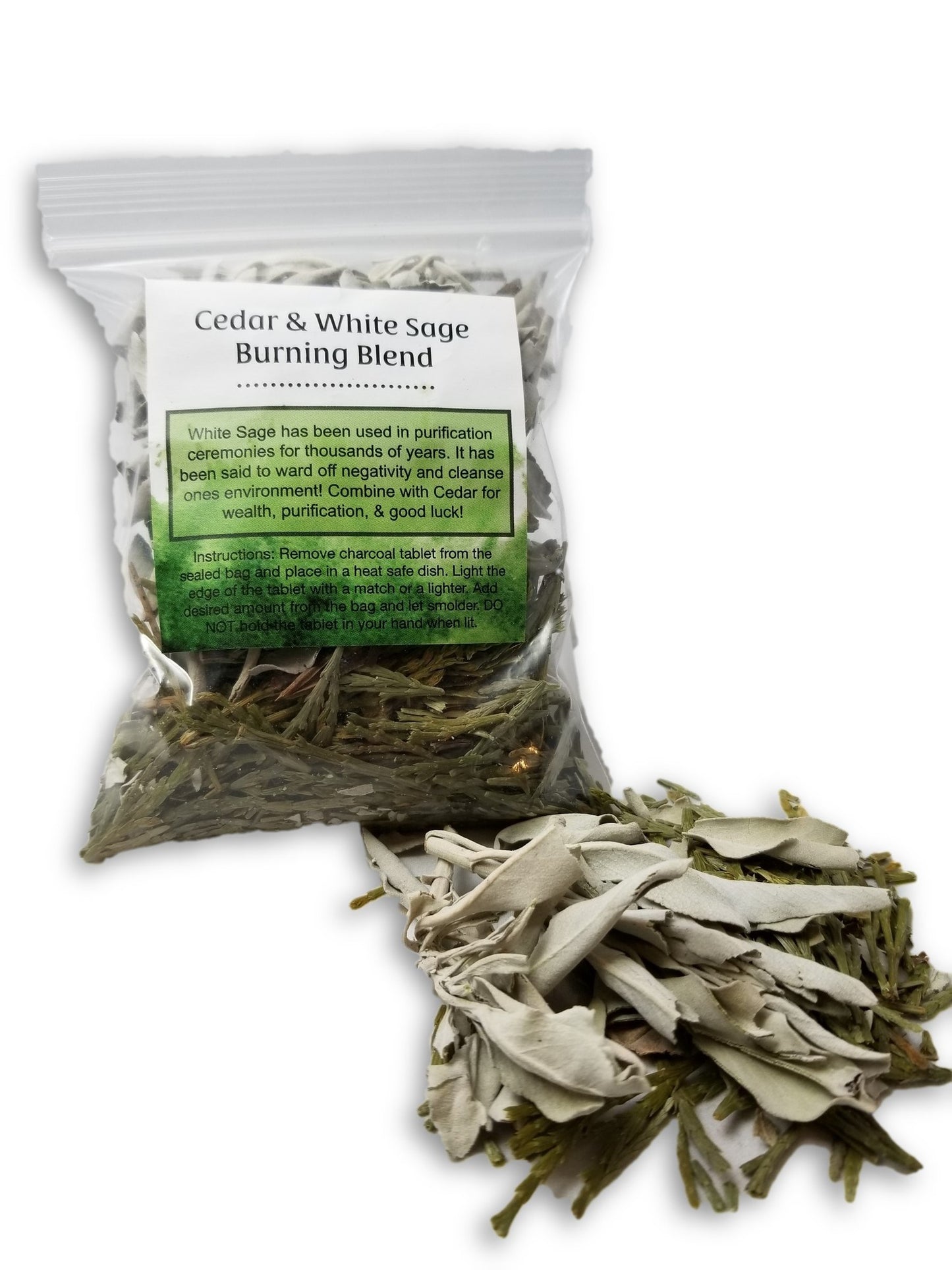 Cedar and White Sage Herbs Smudging