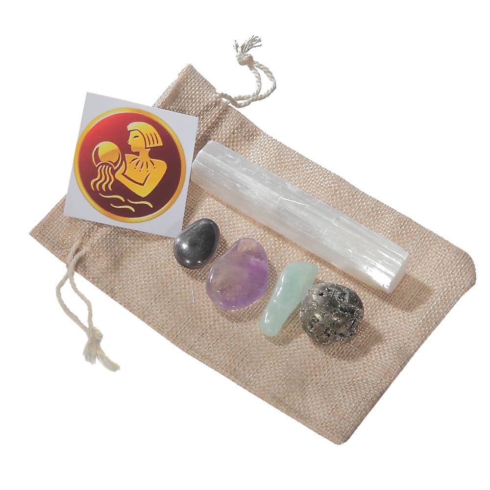 Aquarius Sun Sign Crystal Pack