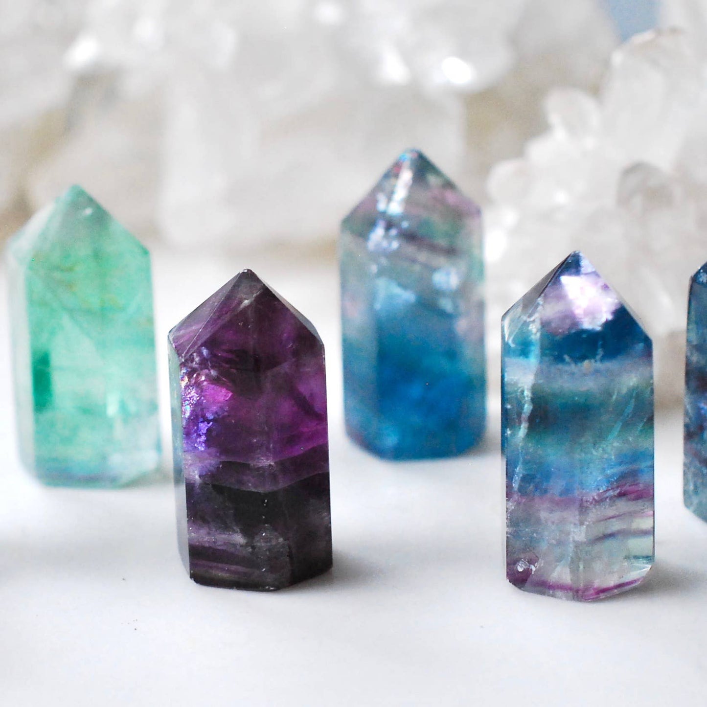 Mini Fluorite Geode Towers