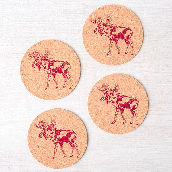 Moose Coasters Set of Four