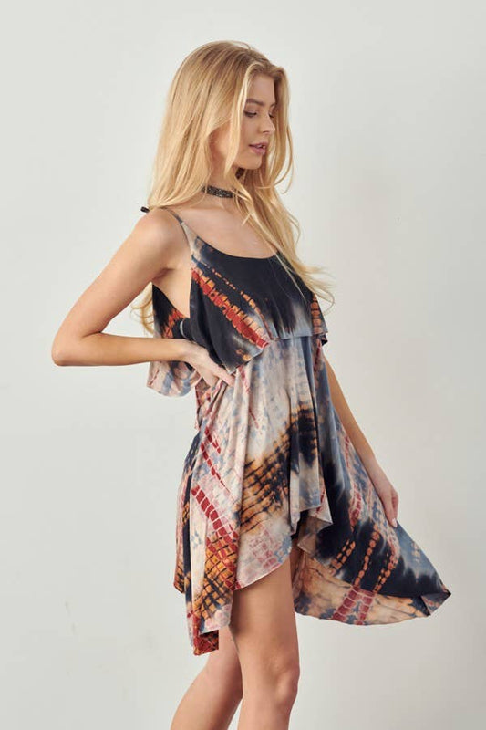 Tie Dye Spaghetti Strap Tunic