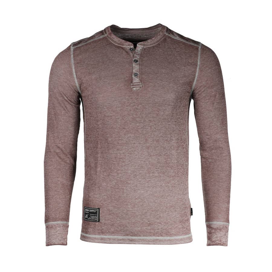 Long Sleeve Lightweight Burnout and Heather Athletic Henley