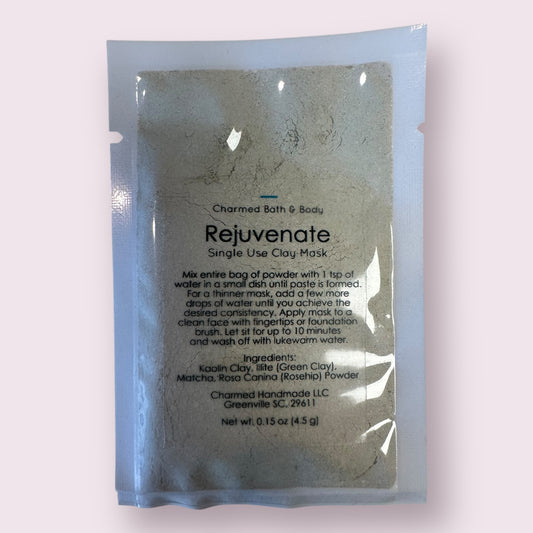 Single Use Clay Face Mask: Rejuvenate/Matcha Mask
