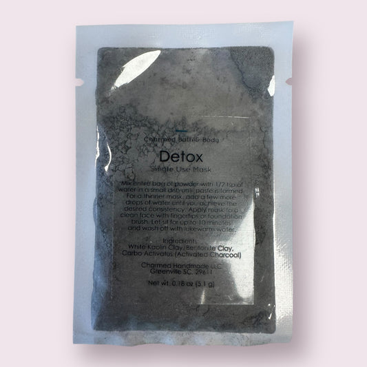 Single Use Clay Face Mask: Detox/Charcoal Mask